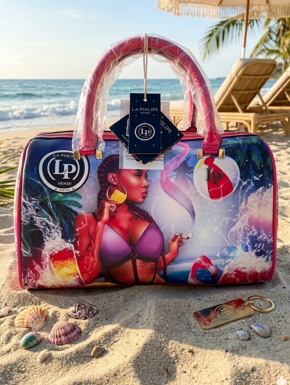 La Philipe Miami Large Speedy Bag NWT